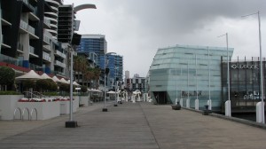 The Melbourne Dockands.  Deserted at 10am
