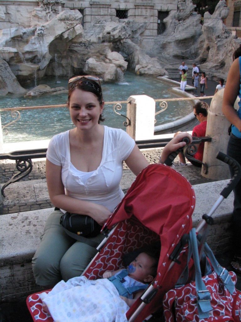 In Rome with my son aged 3 months.