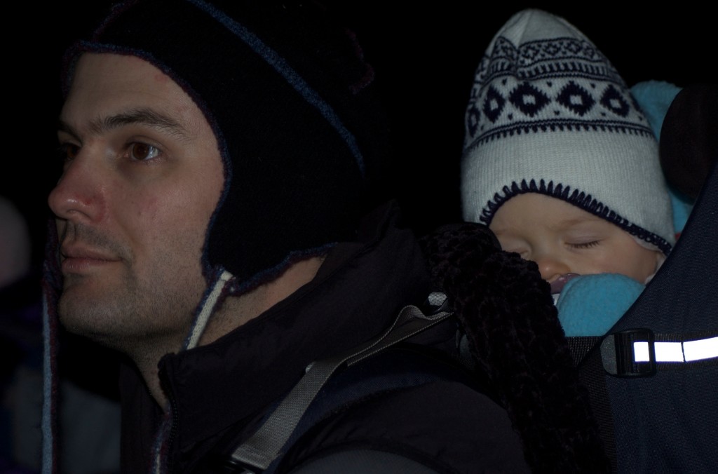 Toasty warm during the evening fireworks display