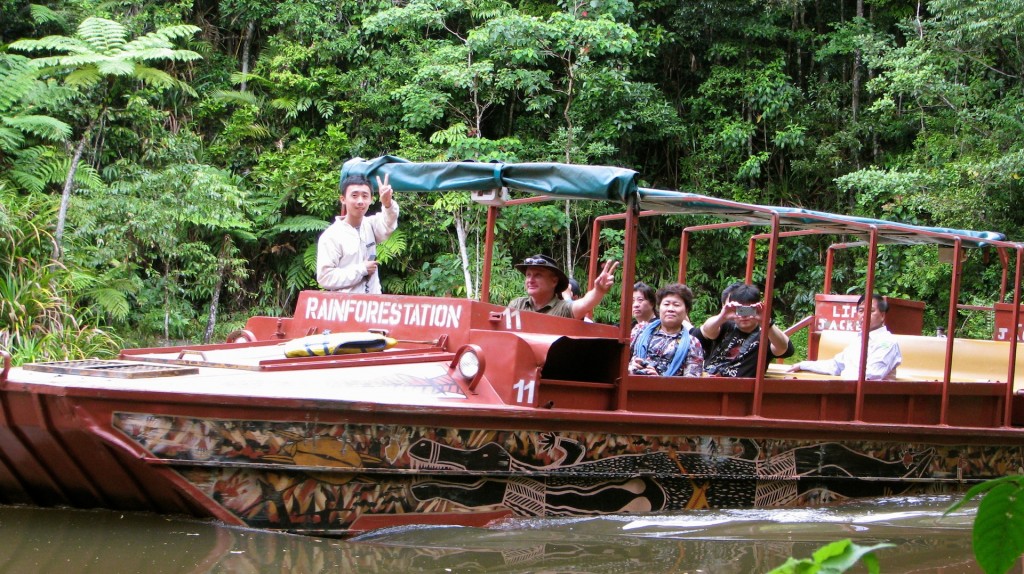 One of Rainforestation Nature Park's Army Duck amphibious vehicles.