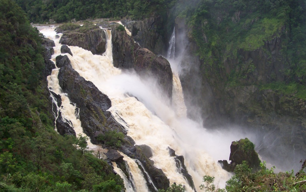 The Barron Falls in flood.  Photo courtesy of Tourism Kuranda