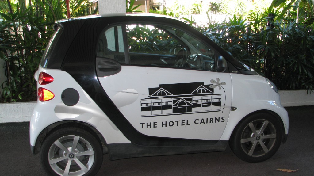 The Hotel has two seater smart cars available to hire for $45 dollars a day (you only pay for the insurance)