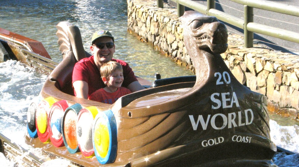 Splash down in the Viking Revenge Flume ride