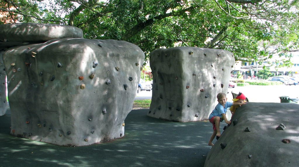 Bouldering on the Cairns Esplanade