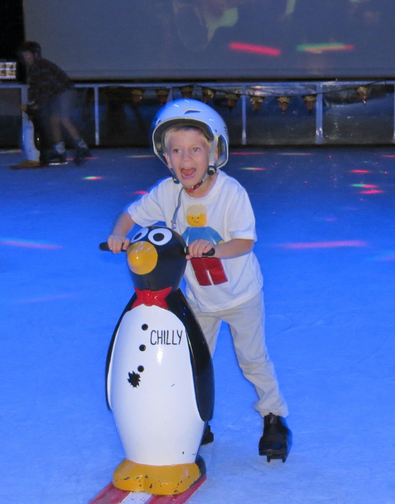 Learning to ice skate - at Zagame's Paradise Resort