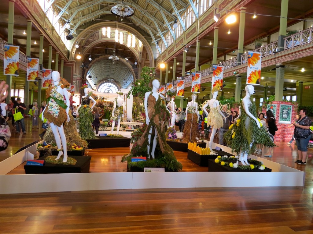 Floral attire at the Melbourne Flower Show