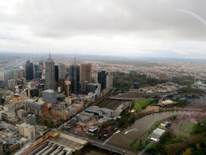 Federation Square viewed from Eureka Skydeck