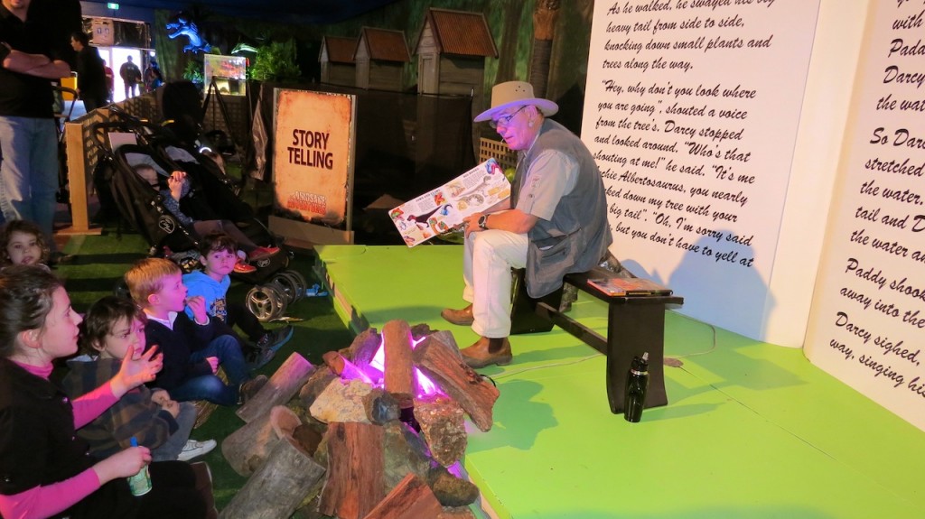 Story time ensured the experience was educational as well as fun. Dinosaur Adventures Melbourne