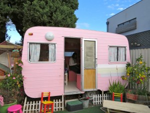 Every restaurant needs a pink caravan