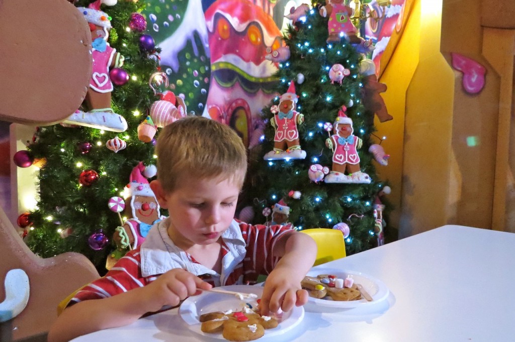 Gingerbread decorating at Santa's Magical Kingdom