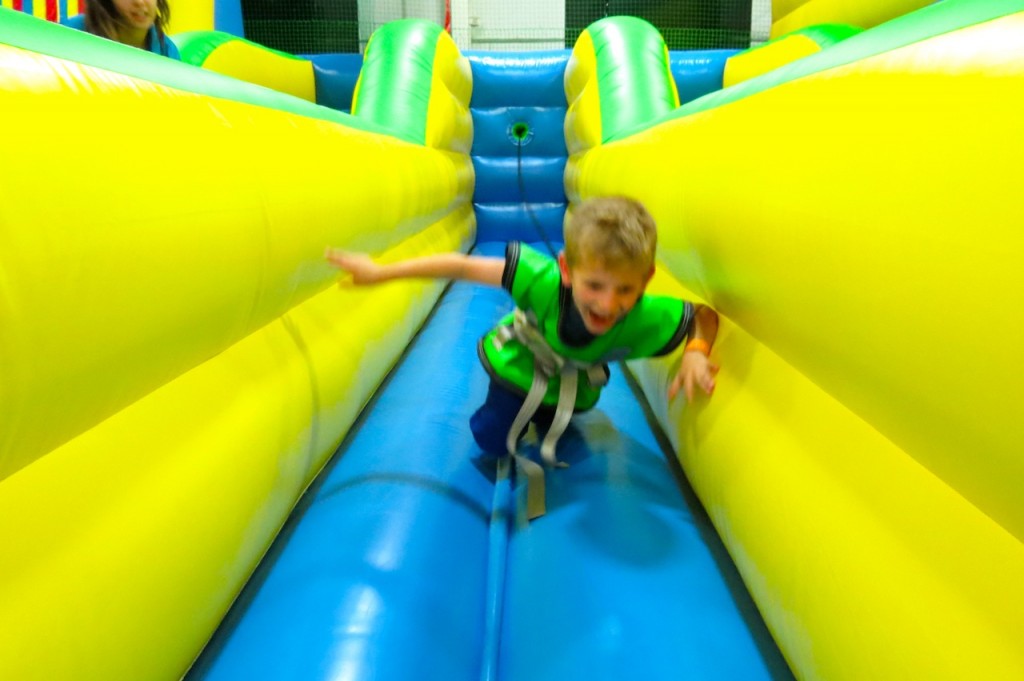 I wish I had one of these in the time out corner - a bungy cord that pulled the boys back to the wall every time they tried to run away.