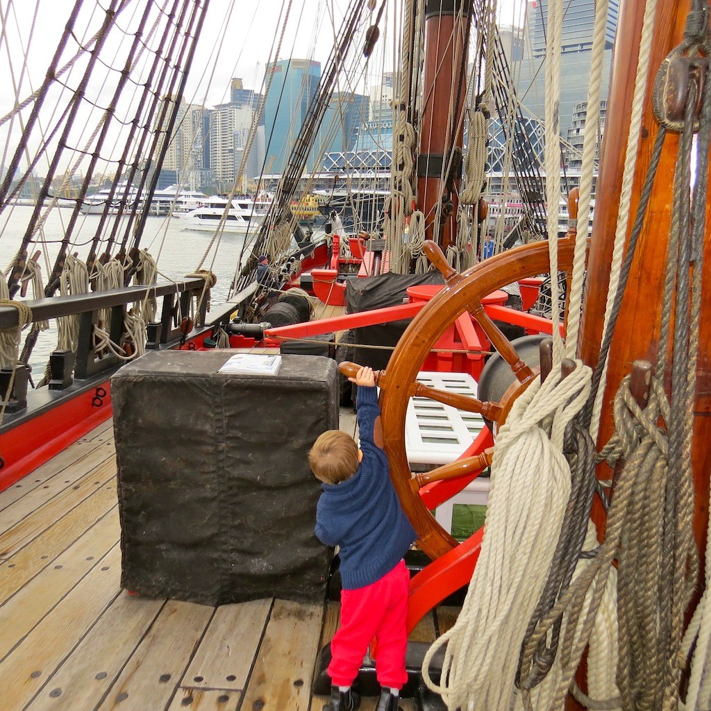 Piloting a tall ship at the Australian National Maritime Museum