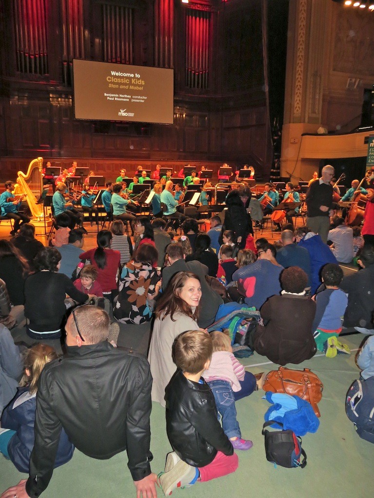 Waiting for the MSO Classic Kids concert "Stan and Mabel" to start at the Melbourne Town Hall