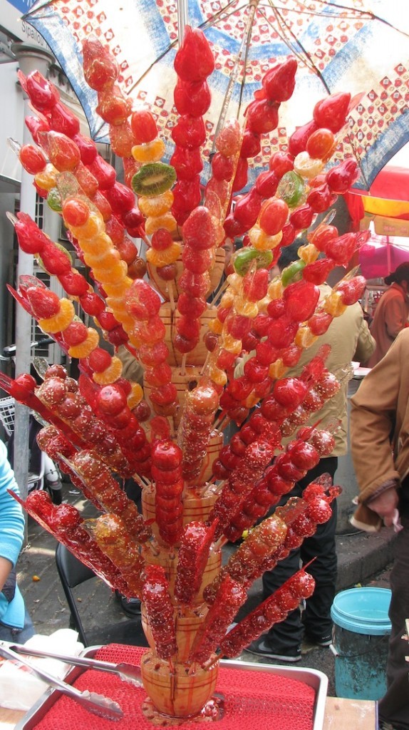 Tempting food from the Old Town street vendors in Shanghai