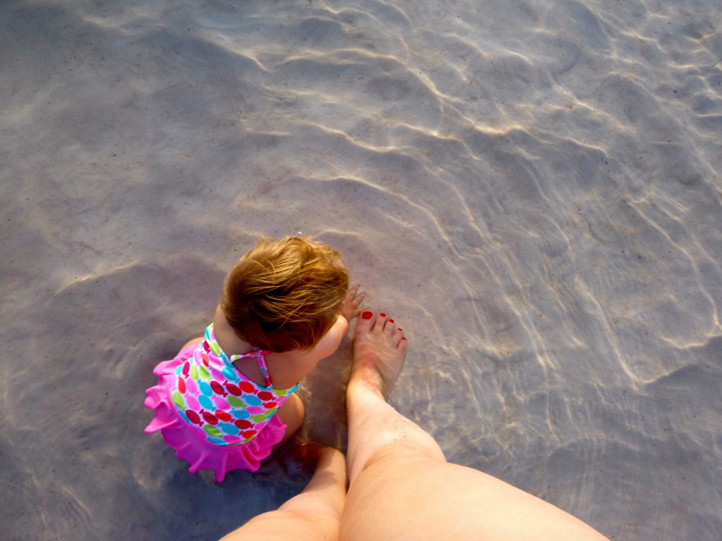 Swimming nappies come in very handy.