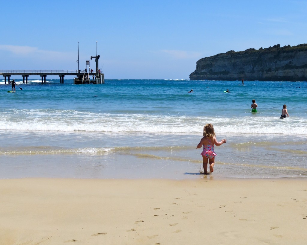 Swimming at Port Campbell Beach