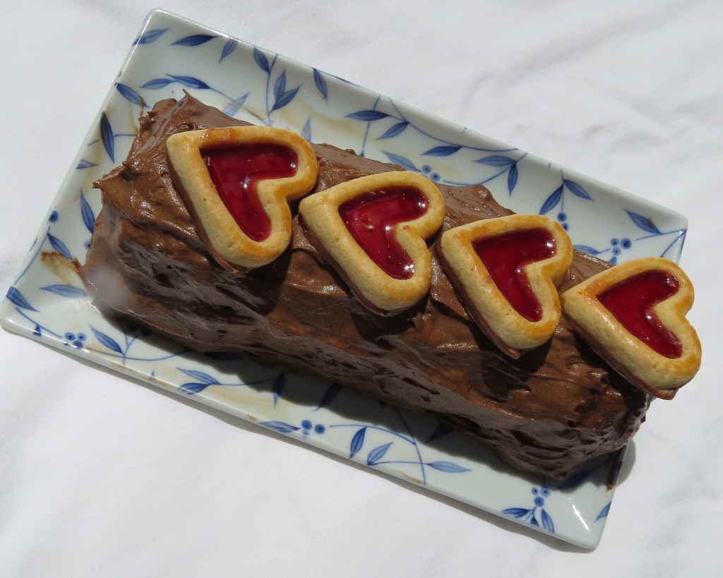 This past Valentines Day I tried to express some love to my kids via this Chocolate mousse chocolate ripple cake. The presentation wasn't perfect but within 2 minutes of it hitting the table my kids had the cake all over their faces.