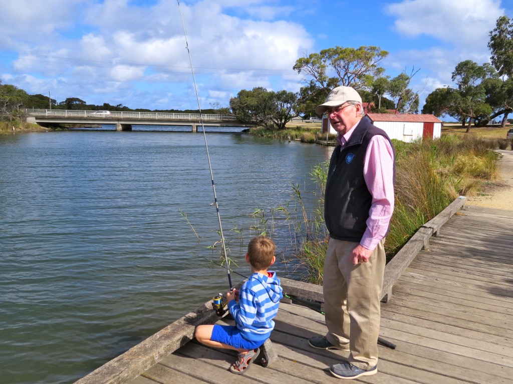 Fishing at Anglesea Inlet