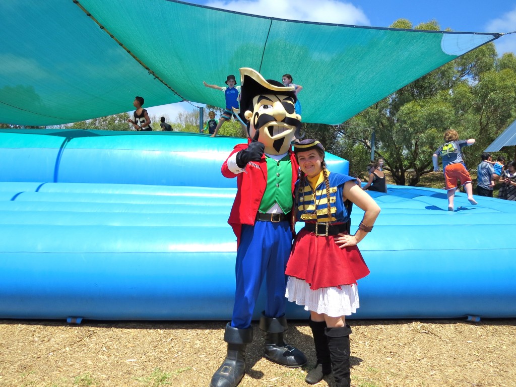 Characters at Adventure Park Geelong. My kids found them scary but other kids seemed to like these guys