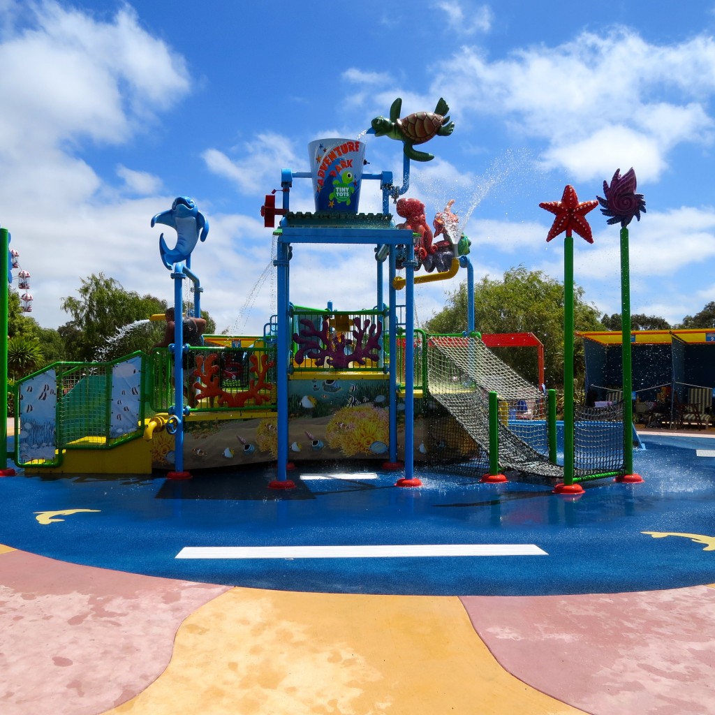 Toddler Splash area - no wild big kids - gold.