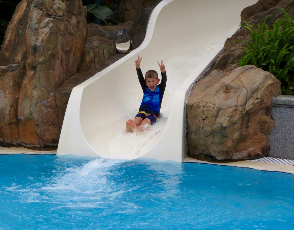 The waterslide got a workout during our stay at Disney's Hollywood Hotel