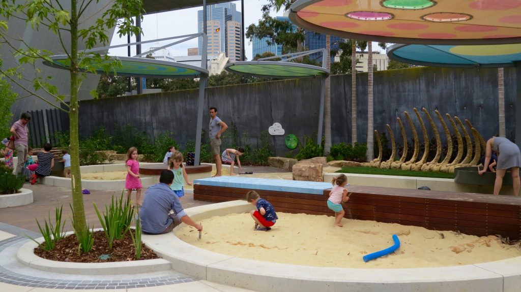 Outdoor play at the Pauline Gandel Children's Gallery